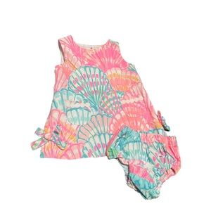 Lilly Pulitzer Oh Shello baby shift and bloomers 3-6 months